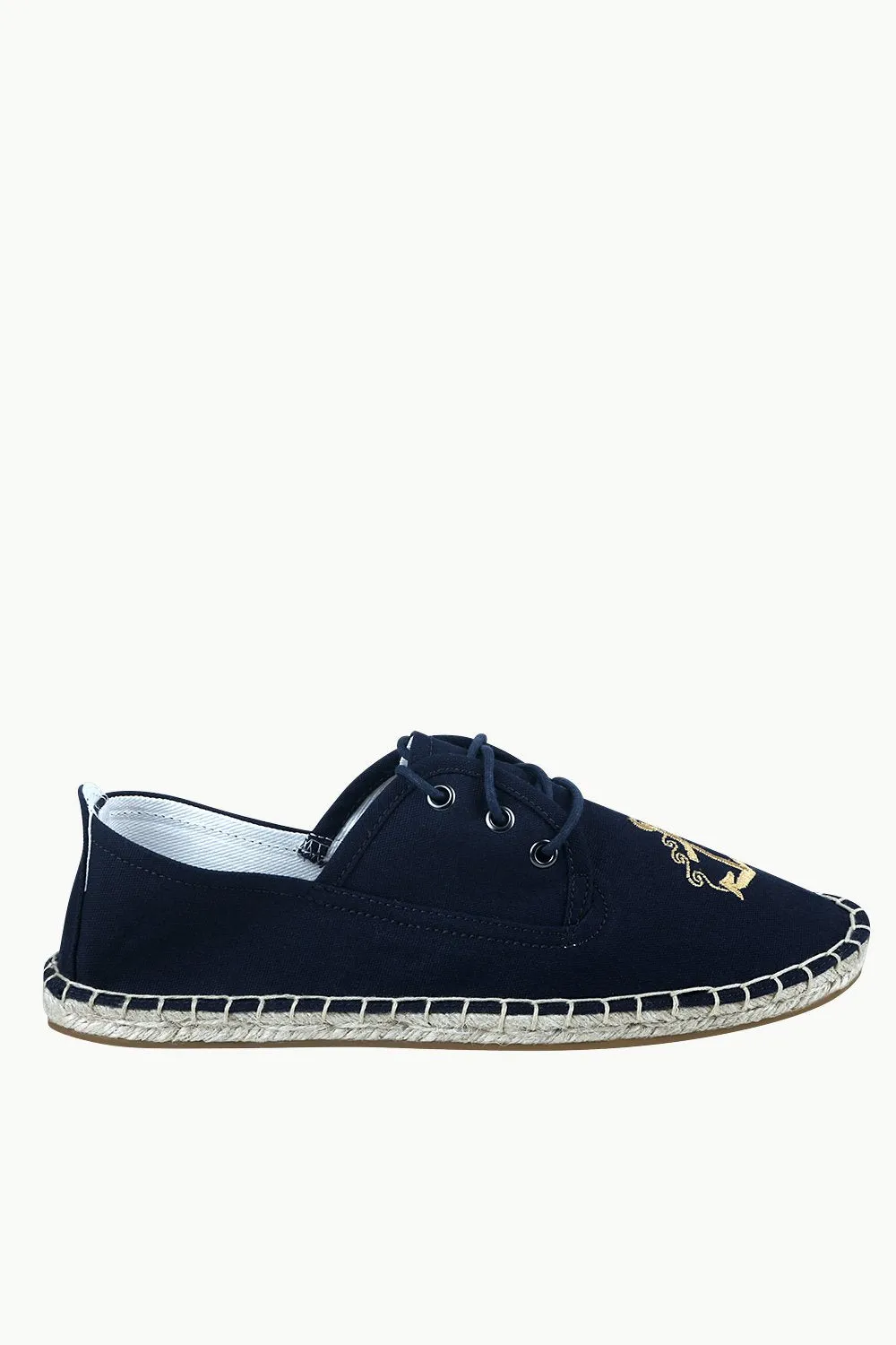 Men's Anchor Patch Lace-Up Espadrilles