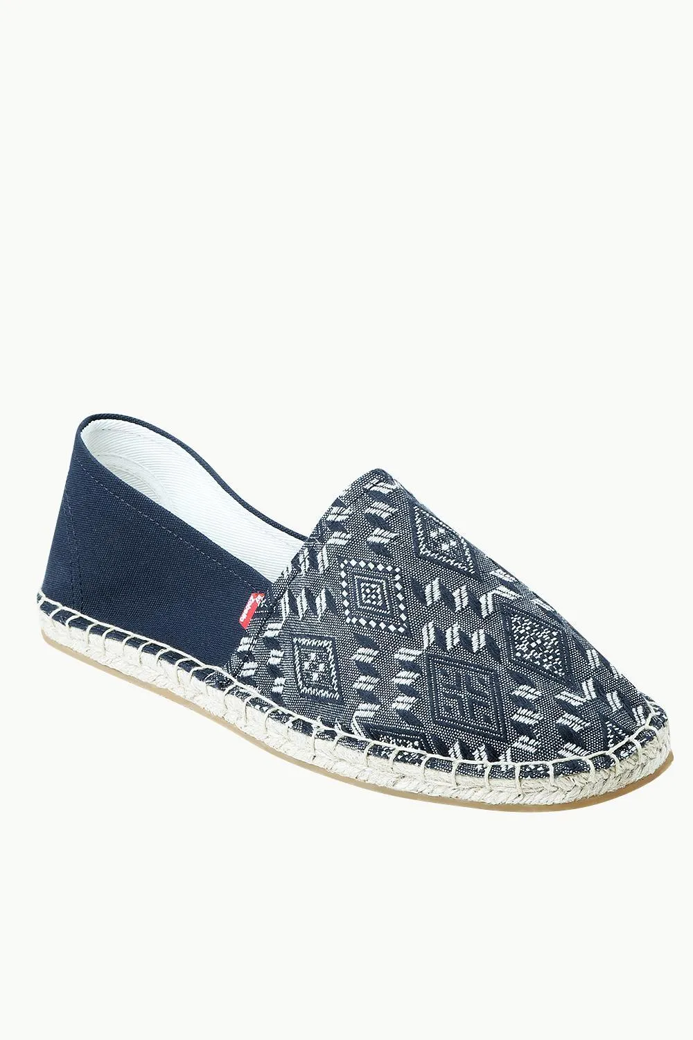 Men's Navy n' White Ethnic Print Espadrilles