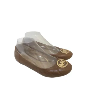 Michael Kors Brown Quilted Ballet Flats | Pre Loved |