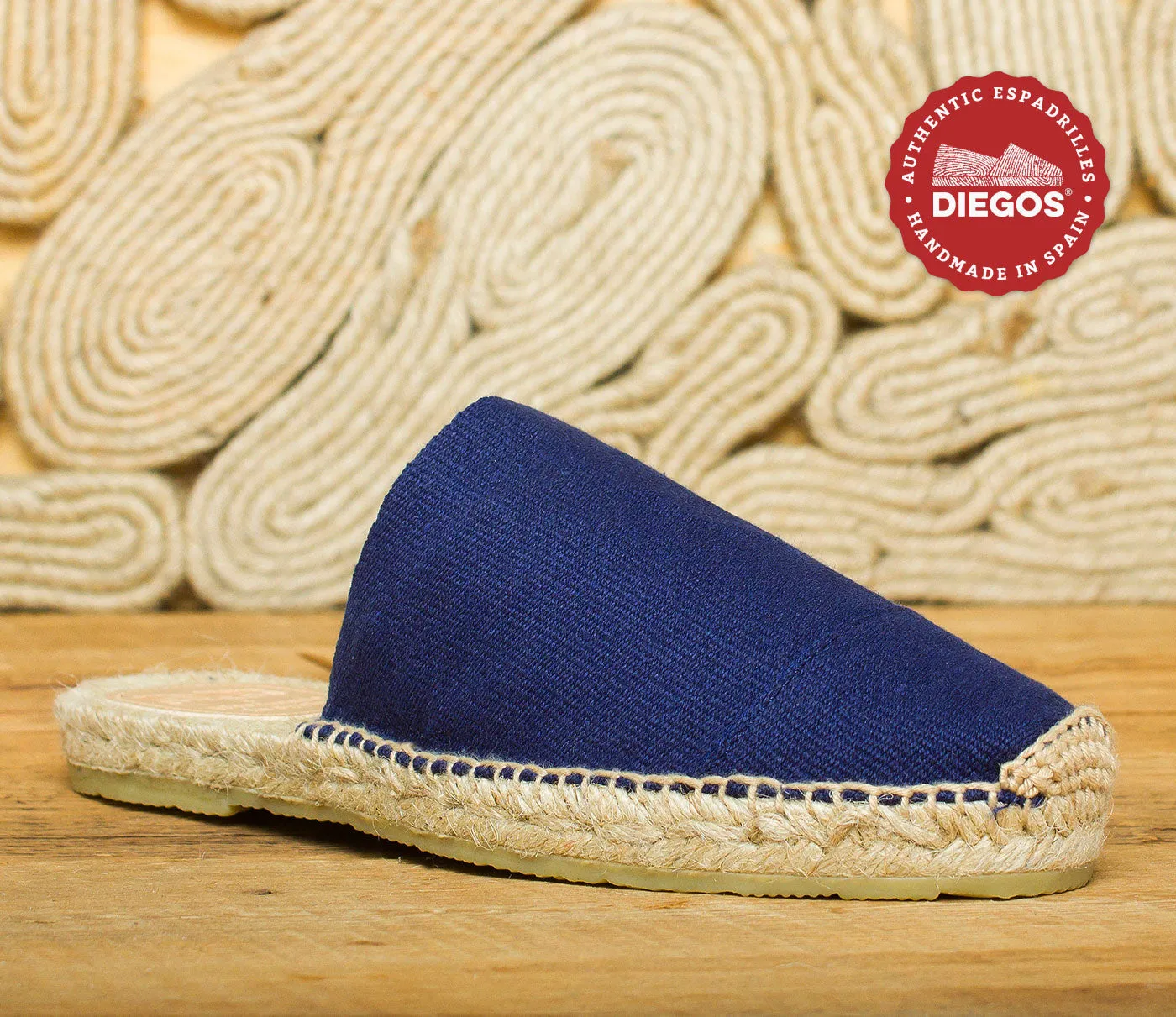 Navy mule espadrilles
