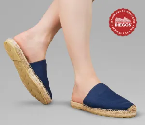 Navy mule espadrilles