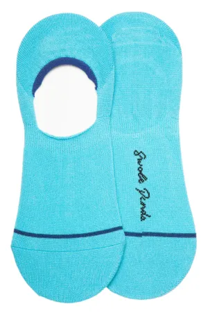 Neon Blue "No-Show" Bamboo Socks