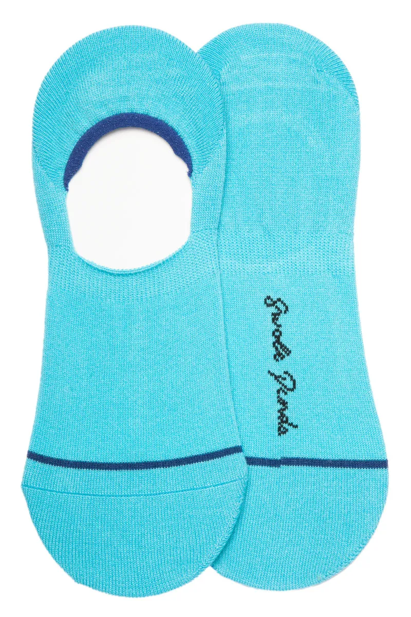 Neon Blue "No-Show" Bamboo Socks