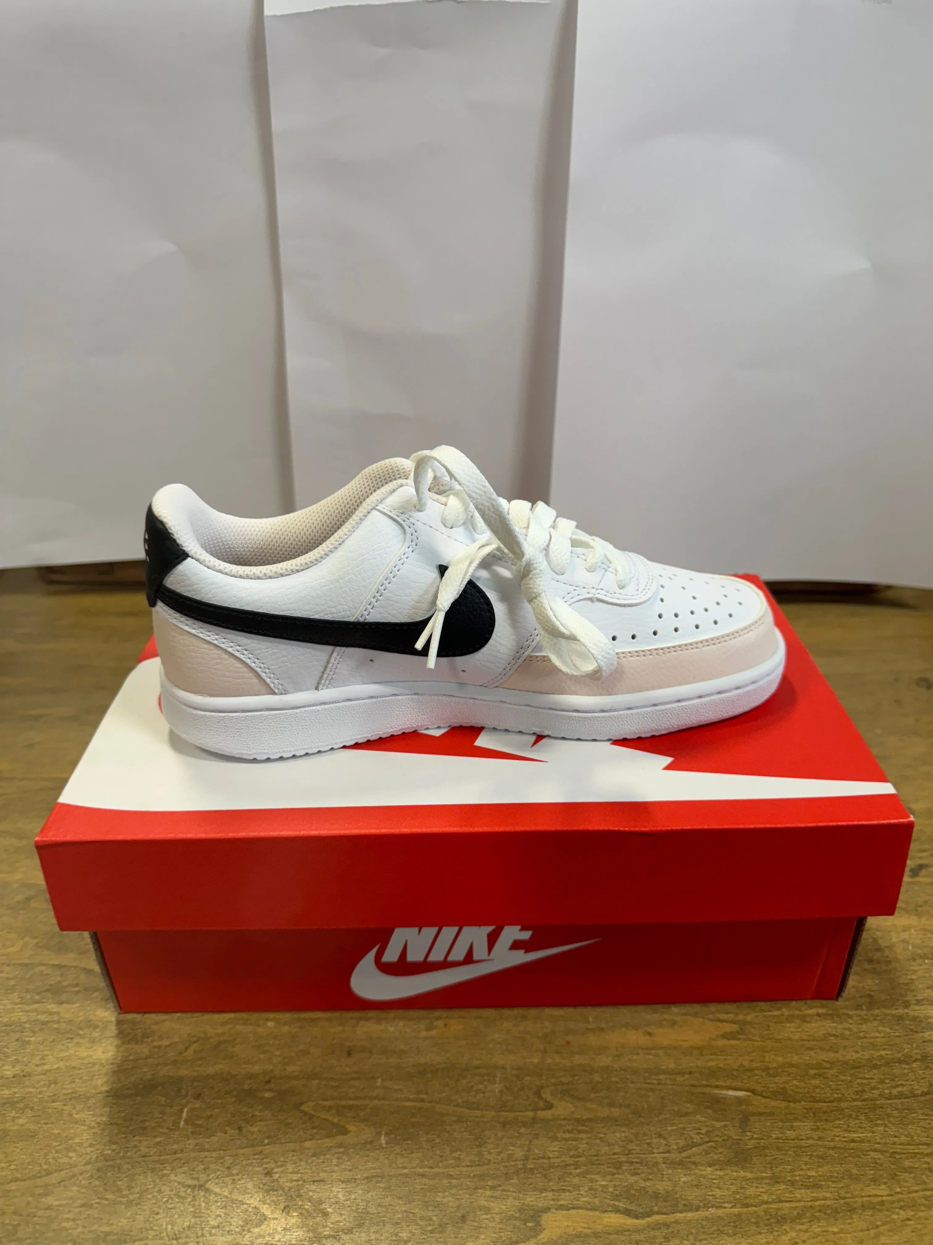 Nike Women’s Court Vision Low - White/Black-Light Soft Pink