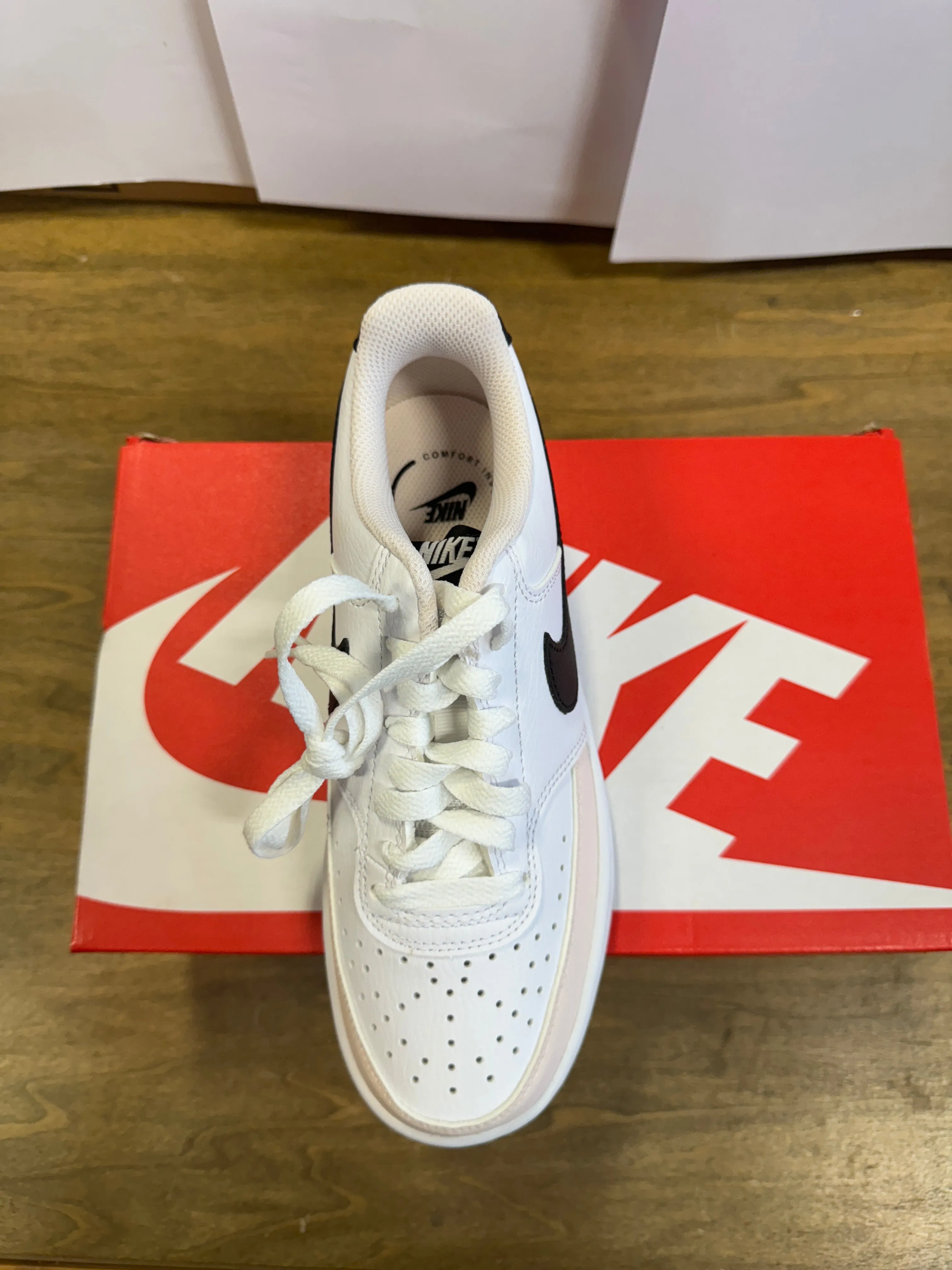 Nike Women’s Court Vision Low - White/Black-Light Soft Pink
