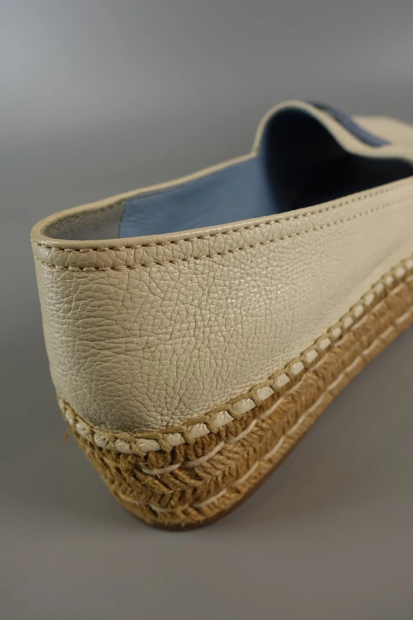 Open Toe Platform Espadrilles in Off White Size 39.5 (26cm)