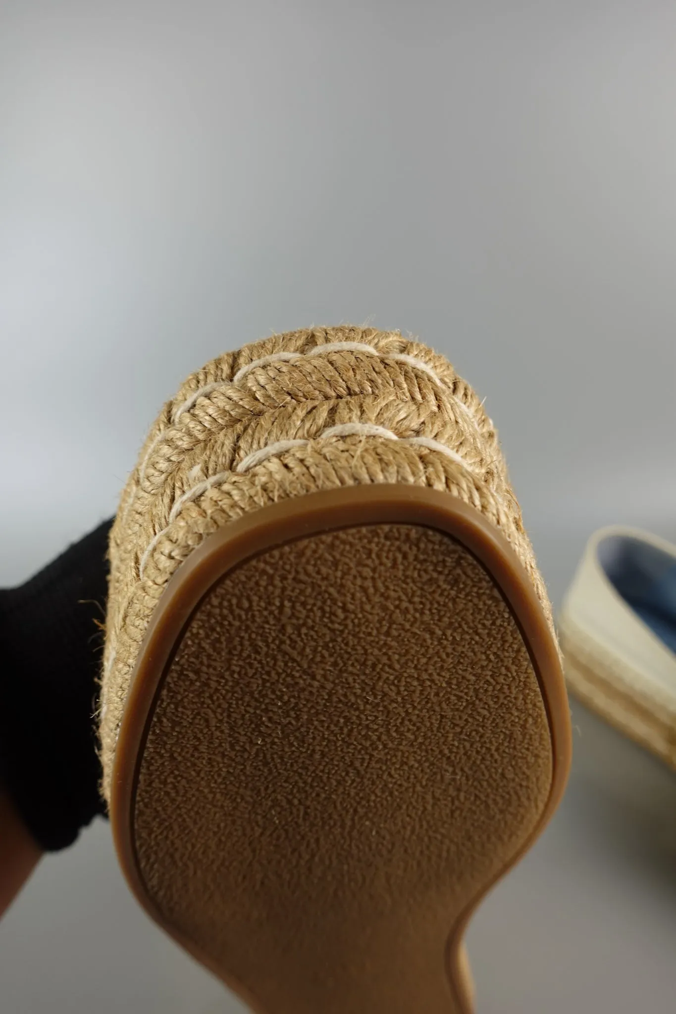 Open Toe Platform Espadrilles in Off White Size 39.5 (26cm)