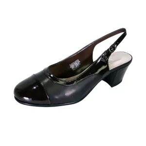 PEERAGE Ria Women's Wide Width Leather Dress Pumps