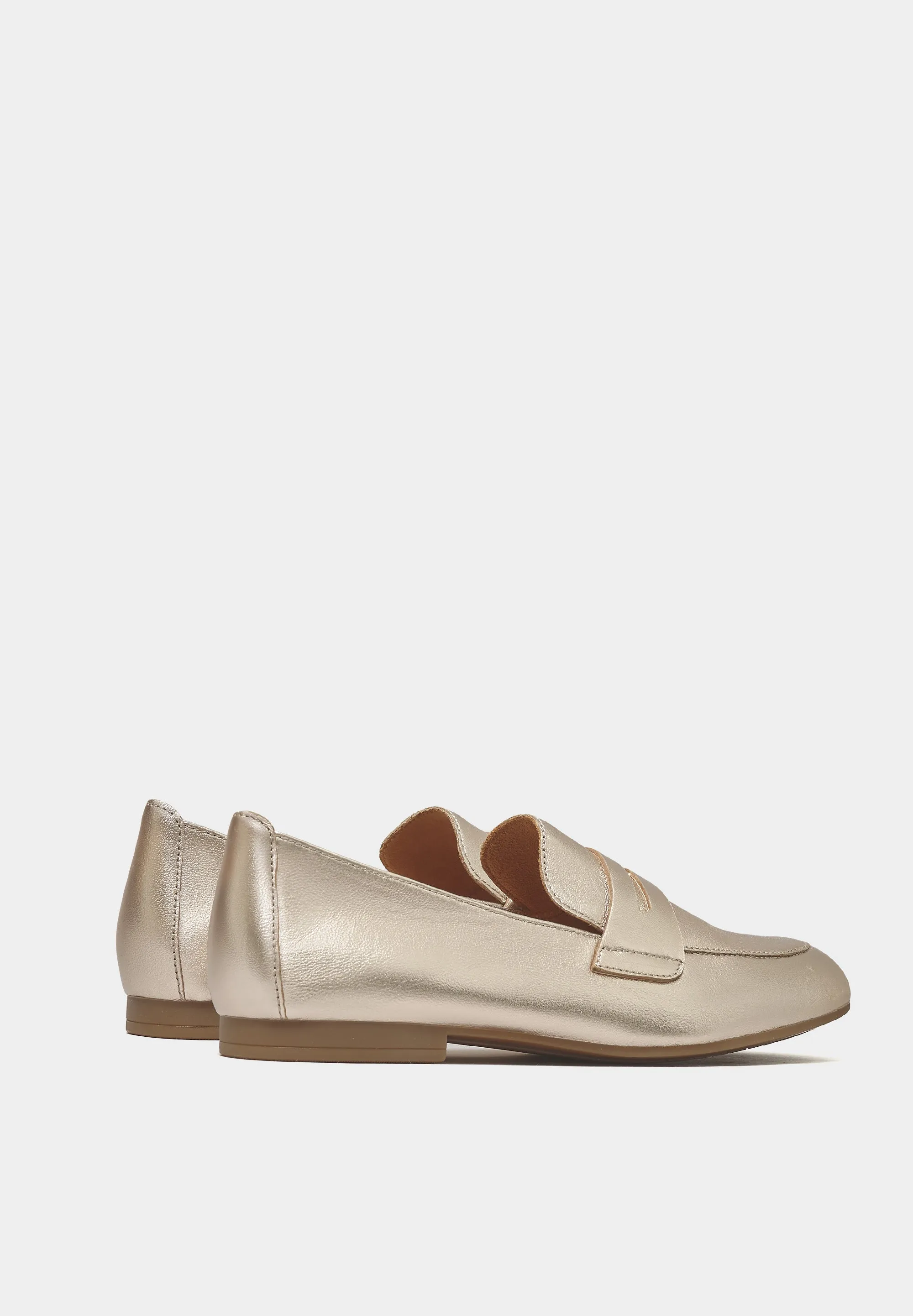 Penny Loafers 45-213 Powder Satin Leather