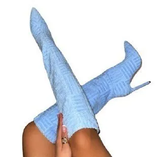 Plus Size Thermal Pointed Toe Towel Boots – Sexy & Warm