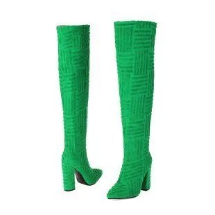 Plus Size Thermal Pointed Toe Towel Boots – Sexy & Warm