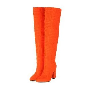 Plus Size Thermal Pointed Toe Towel Boots – Sexy & Warm