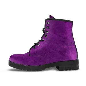 Purple Boots - Grunge Purple #101 | Unisex Adult Shoes, Vegan Leather Handmade Lace Up Boots, Custom Shoes Boho, Combat Boots for Women