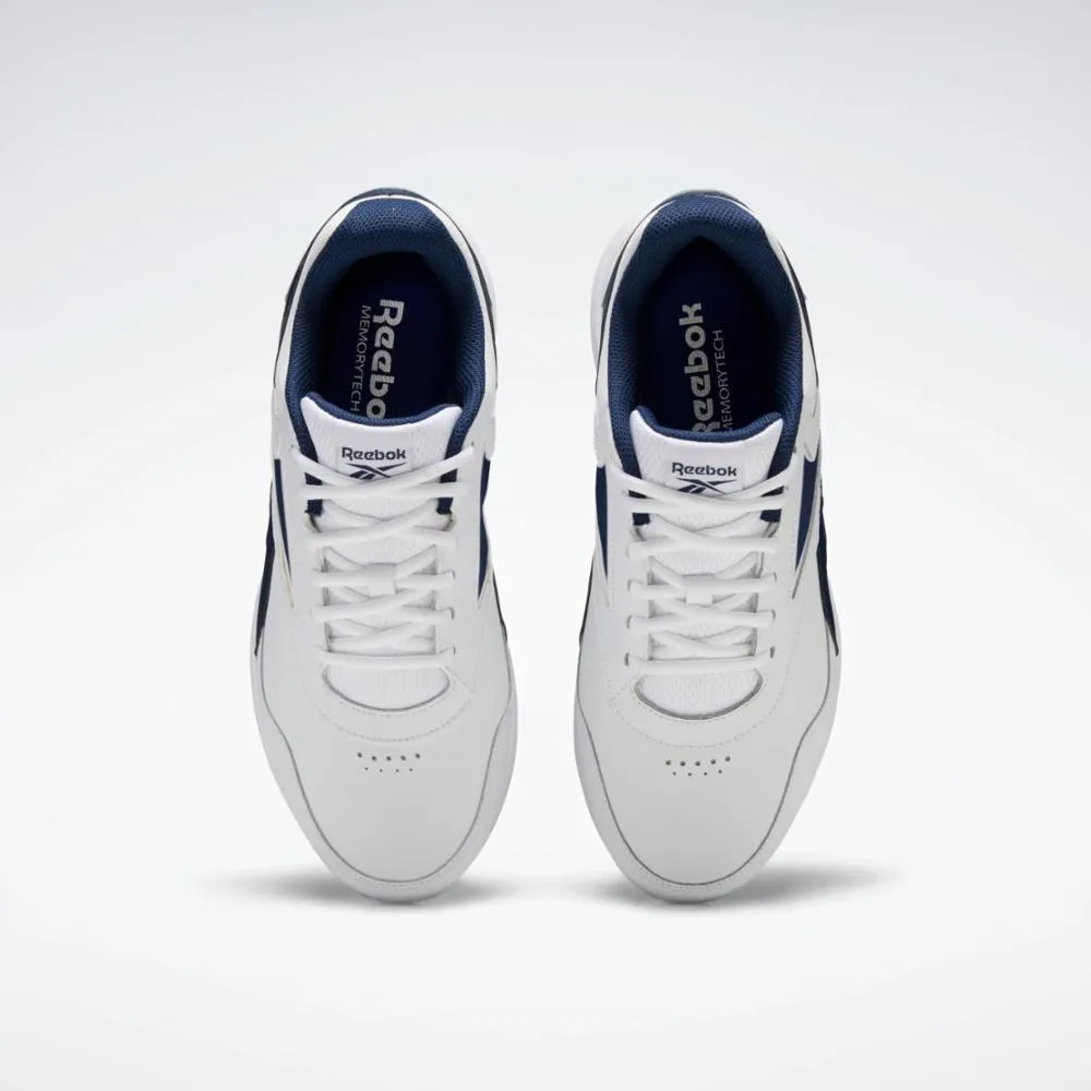 Reebok Footwear Men Walk Ultra 7 DMX MAX Extra-Wide Men's Shoes WHT/COLLEGIATE NAVY/COLLEGIATE