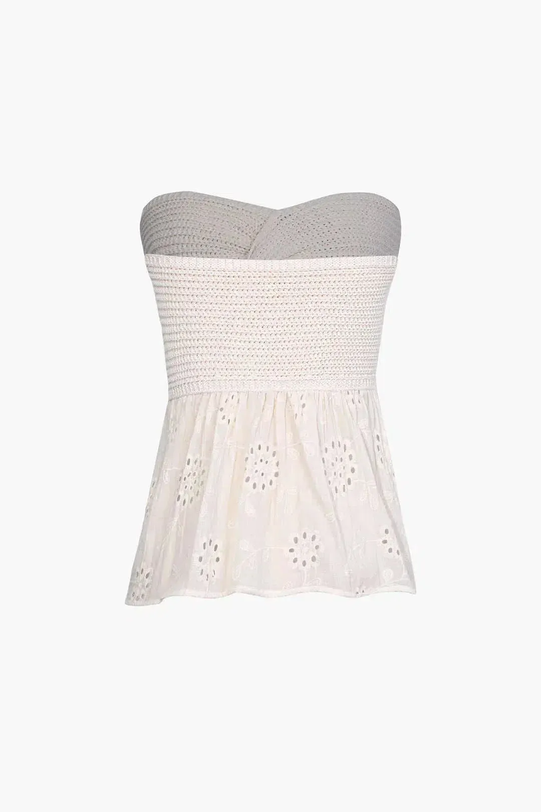Rylise – Embroidered knot design – Fitted top