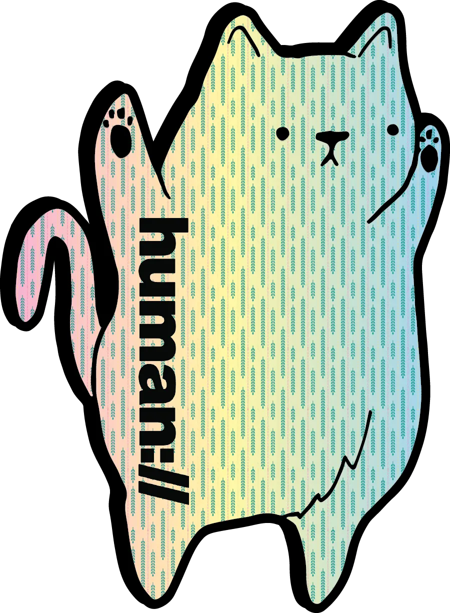 Shmeow Pastel Gradient Kitty Vinyl Sticker
