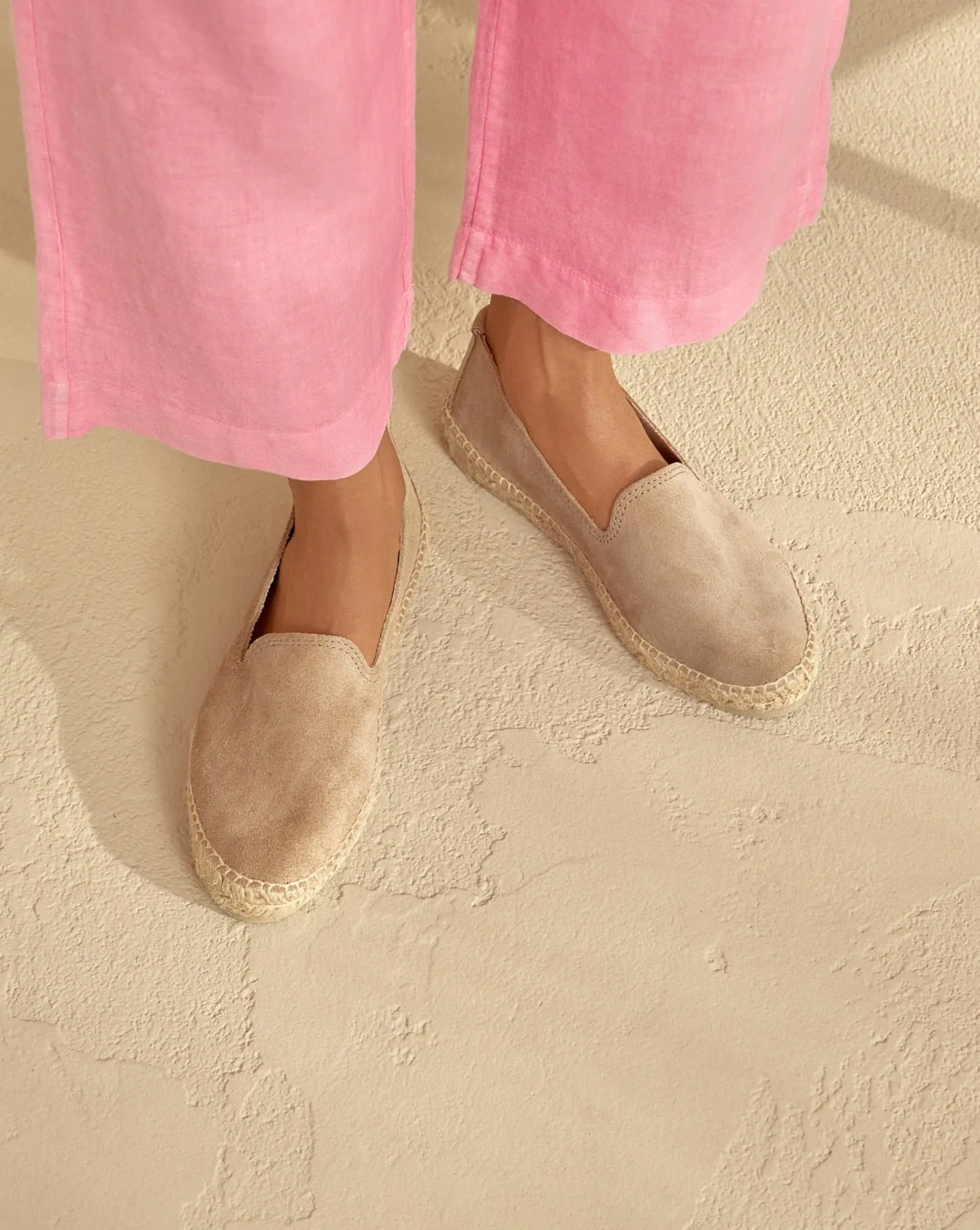 Suede Flat Espadrilles - W19N0 - Hamptons Vintage Taupe
