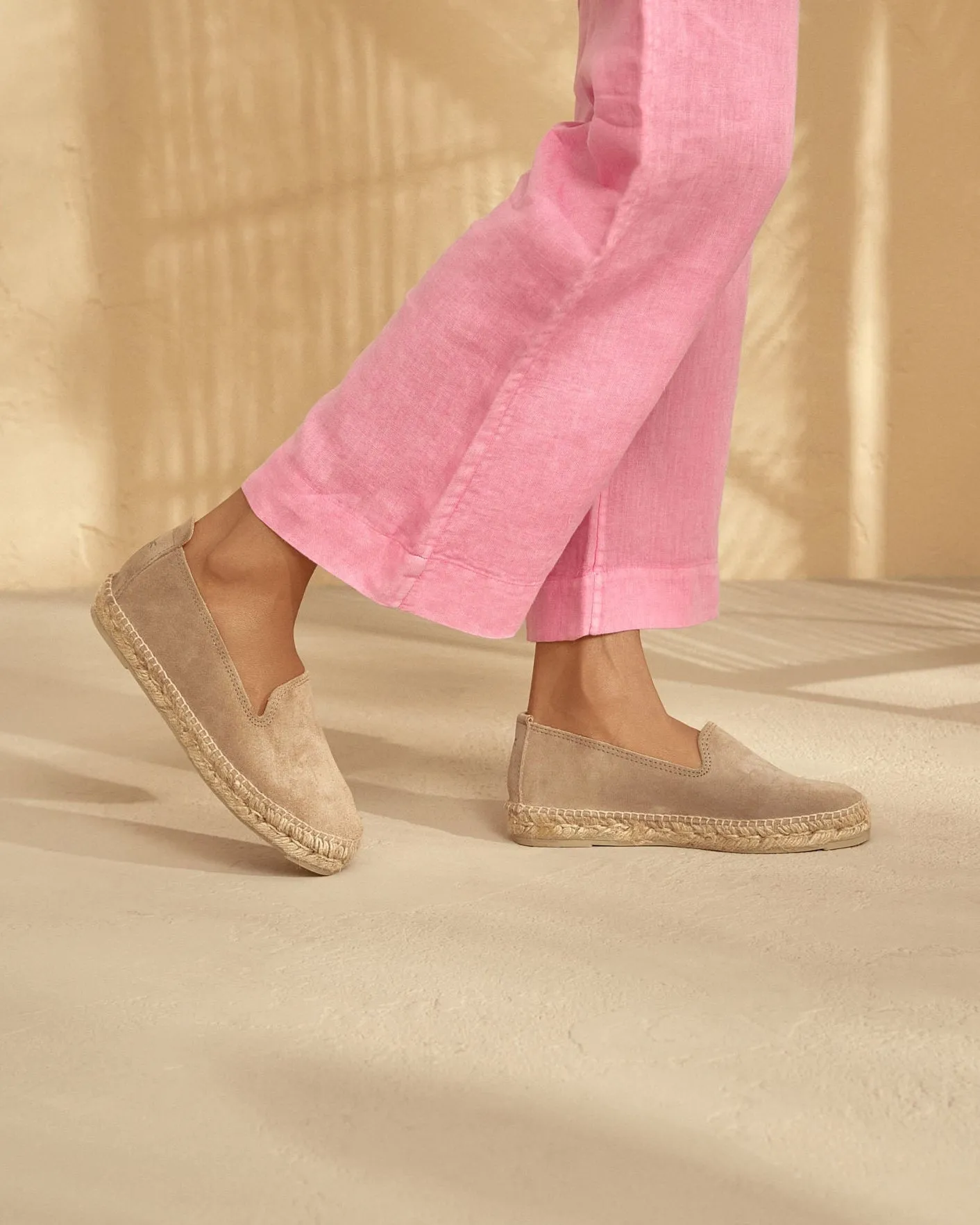Suede Flat Espadrilles - W19N0 - Hamptons Vintage Taupe