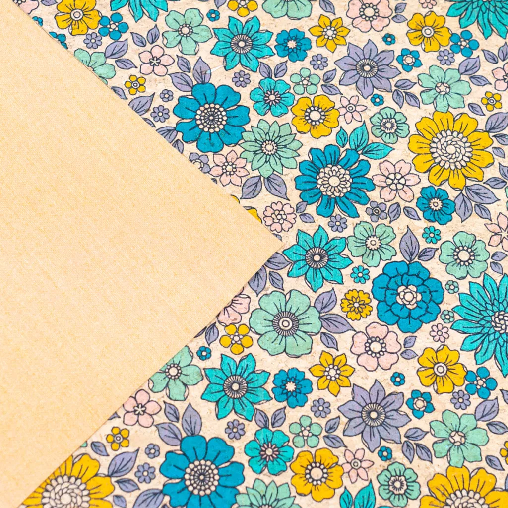 Sunny Floral Cork Fabric COF-553