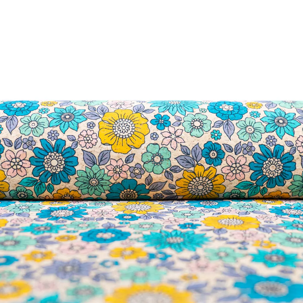Sunny Floral Cork Fabric COF-553
