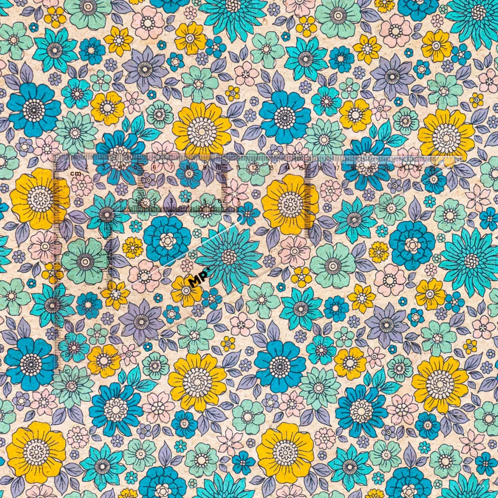 Sunny Floral Cork Fabric COF-553