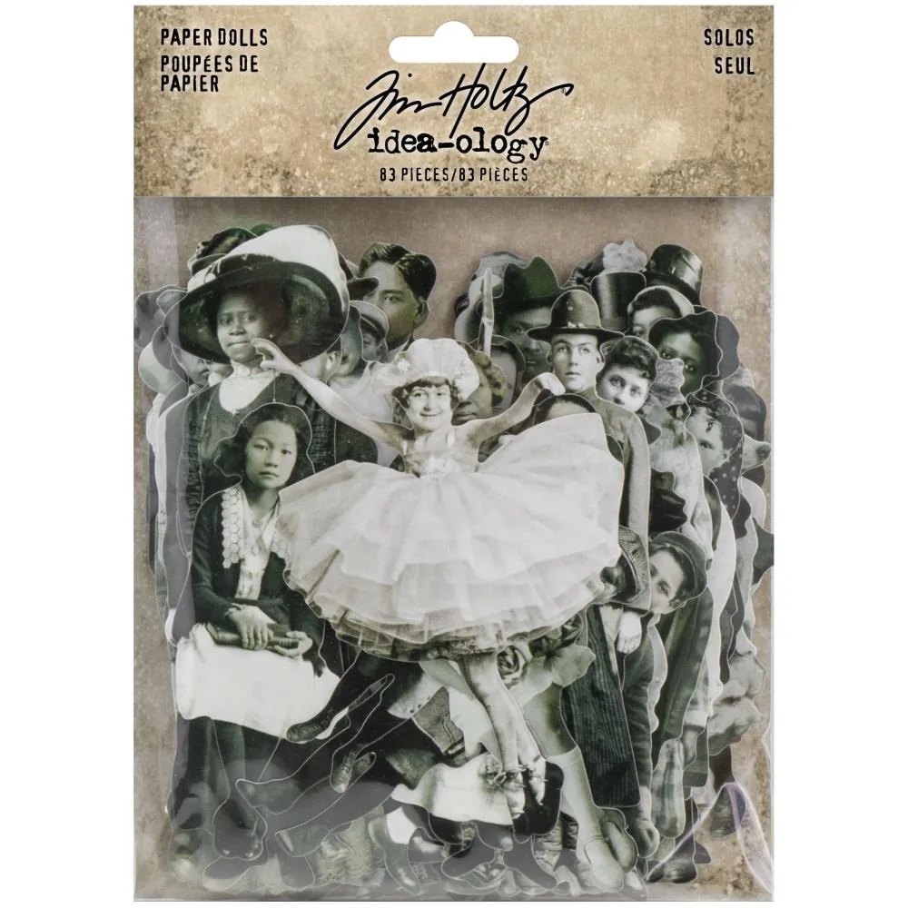 Tim Holtz Idea-Ology - Paper Dolls - Solos - 83 Pieces