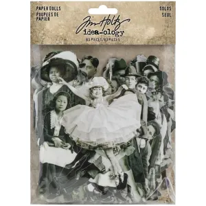 Tim Holtz Idea-Ology - Paper Dolls - Solos - 83 Pieces